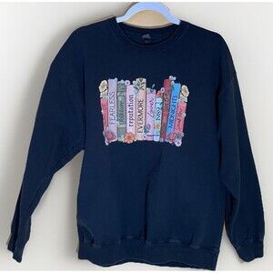 Taylor Swift Inspired Graphic Sweatshirt Unisex Large Book Lover Swiftie CD Arty